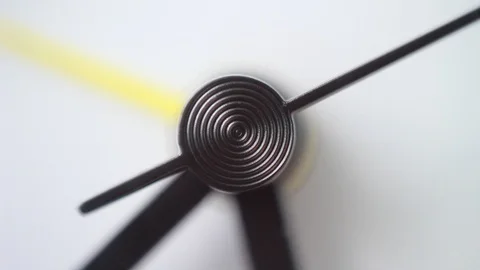 Сlock face extreme close up Stock Footage 87546067