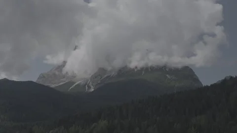 SLog3 timelapse of mountain producing clouds in Dolomites Stock Footage 320345608