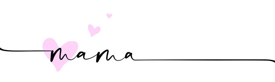 Slogan mama Stock Illustration