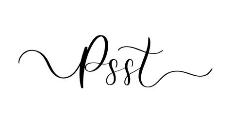 Slogan Psst sign. Stop, please be quiet icon psssst . Forbad, silence no spea Stock Illustration