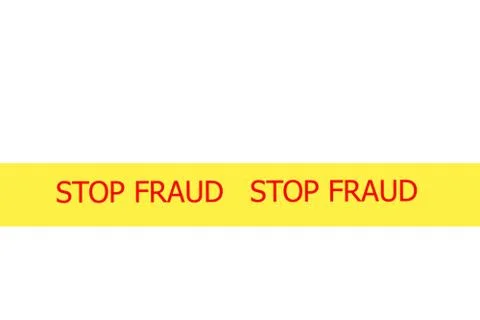 Slogan stop cheating  on yellow tape Stock Illustration
