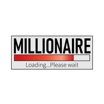Slogan text millionaire. Vector illustration design for fashion graphics, t Stock Illustration