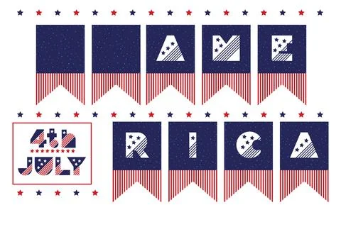 Slogan vector print for celebration design 4 th july in vintage style with te Stock Illustration