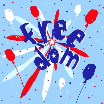 Slogan vector print for celebration design 4 th july in vintage style with te Stock Illustration