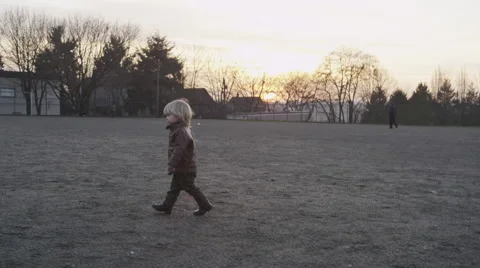 Slomo- Boy Walking Running Smiling Stock-Footage 47128013