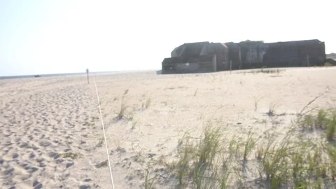 Slomo pan of bunker Stockbeeldmateriaal 98909618