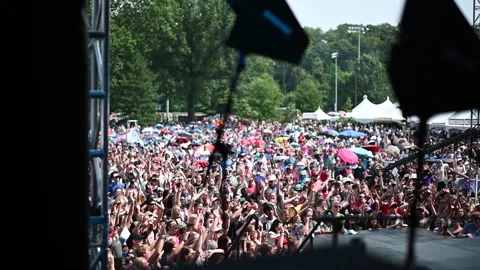 Slomotion Crowd At Concert Stock Footage 159094028