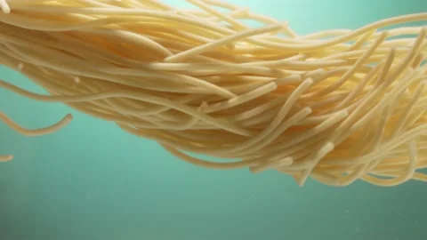 Slomotion Spaghetti In Water Video stock 232369381