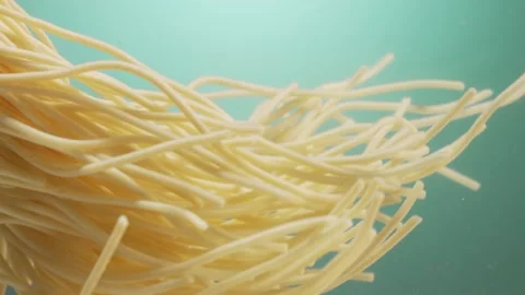 Slomotion Spaghetti In Water Stock Footage 232369416