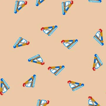 Sloop ancient ship isometric icon seamless pattern Stock Illustration