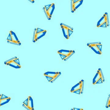 Sloop sailing sport isometric icon seamless pattern Stock Illustration