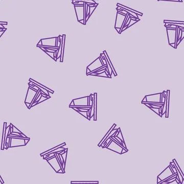 Sloop sailing sport line vector seamless pattern Stock Illustration