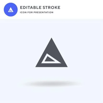 Slope icon vector, filled flat sign, solid pictogram isolated on white, logo イラスト素材