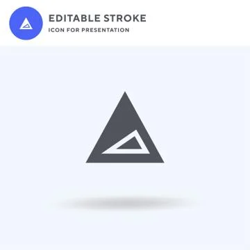 Slope icon vector, filled flat sign, solid pictogram isolated on white, logo Illustration