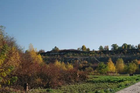 Slope of a limestone quarry Stock Photos