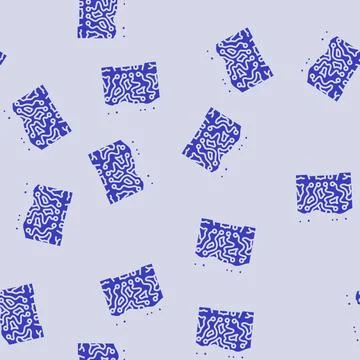 Slope map mountain skiing glyph seamless pattern Illustrazione stock