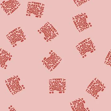 Slope map mountain skiing line seamless pattern 库存插图