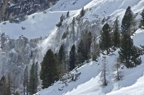 Slope with snow Stock Photos