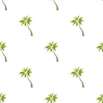 Sloped palm tree pattern seamless vector イラスト素材