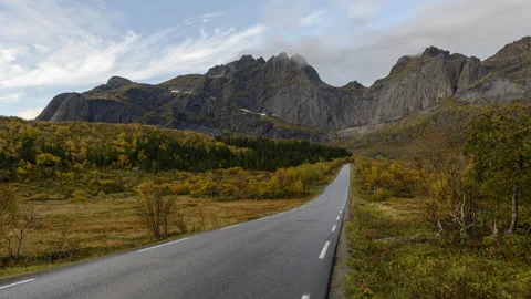 Sloping road in mountain area Stock Footage 250437535