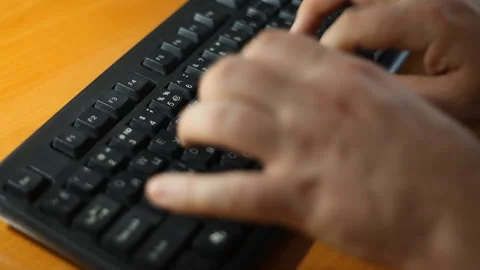 Сlose-up hands typing on keyboard. Stock Footage 126161590