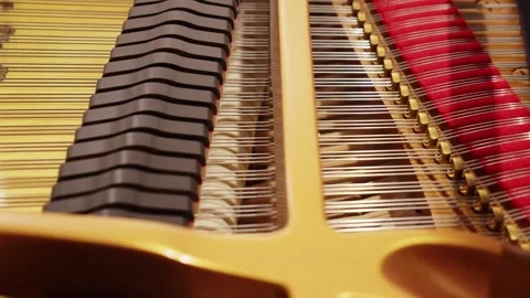 Сlose-up of the piano inside Stock Footage 286845902