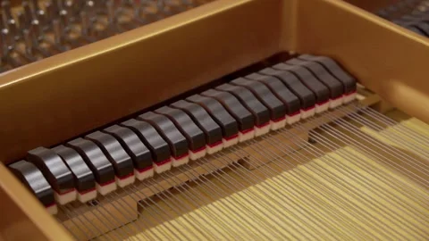 Сlose-up of the piano inside Stock Footage 286846012