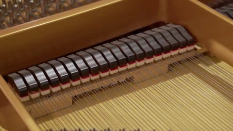 Сlose-up of the piano inside Stock Footage 286846029