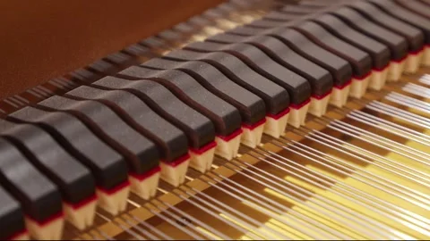 Сlose-up of the piano inside Stock Footage 286846084