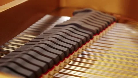 Сlose-up of the piano inside Stock Footage 286846096