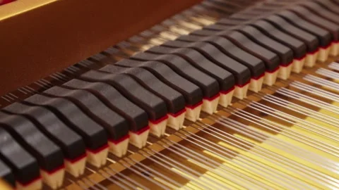 Сlose-up of the piano inside Stock Footage 286846109