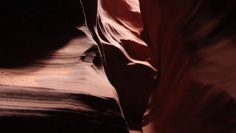 Slot canyon, looking up and down Stock Footage 78578679