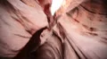 Slot Canyon POV 02 Peek A Boo in Grand Staircase Escalente Canyoneering HD Footage