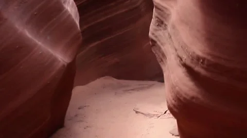 Slot canyon, walking Stock Footage 78578949