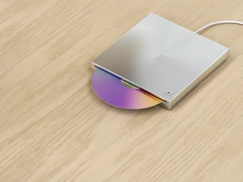 Slot-loading optical disc drive Stock Illustration