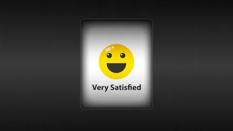 Slot Machine Animation Customer Satisfaction (Very Satisfied Selected). Stock Footage 117154487