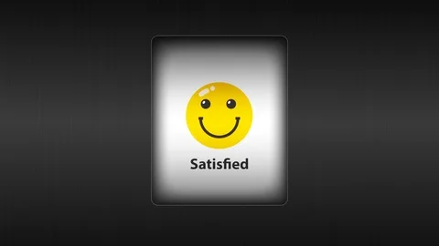 Slot Machine Animation Customer Satisfaction (Satisfied Selected). Stock Footage 117160722