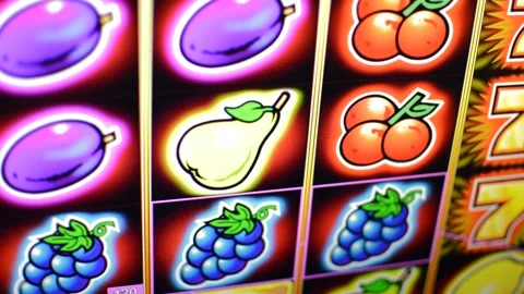Slot machine background. slot machine in a casino. jackpot win at slot machine. Video stock 205072411