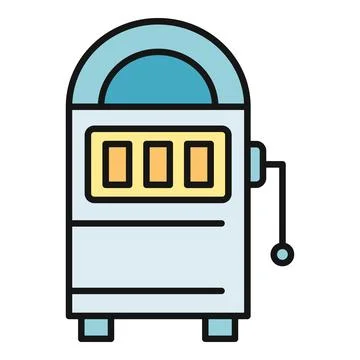 Slot machine bringing luck and entertainment in casino gambling Stock Illustration