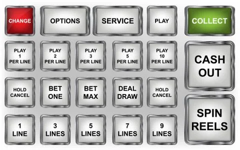 Slot Machine Buttons Stock Illustration