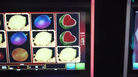 The slot machine in casino Stock Footage 123802158