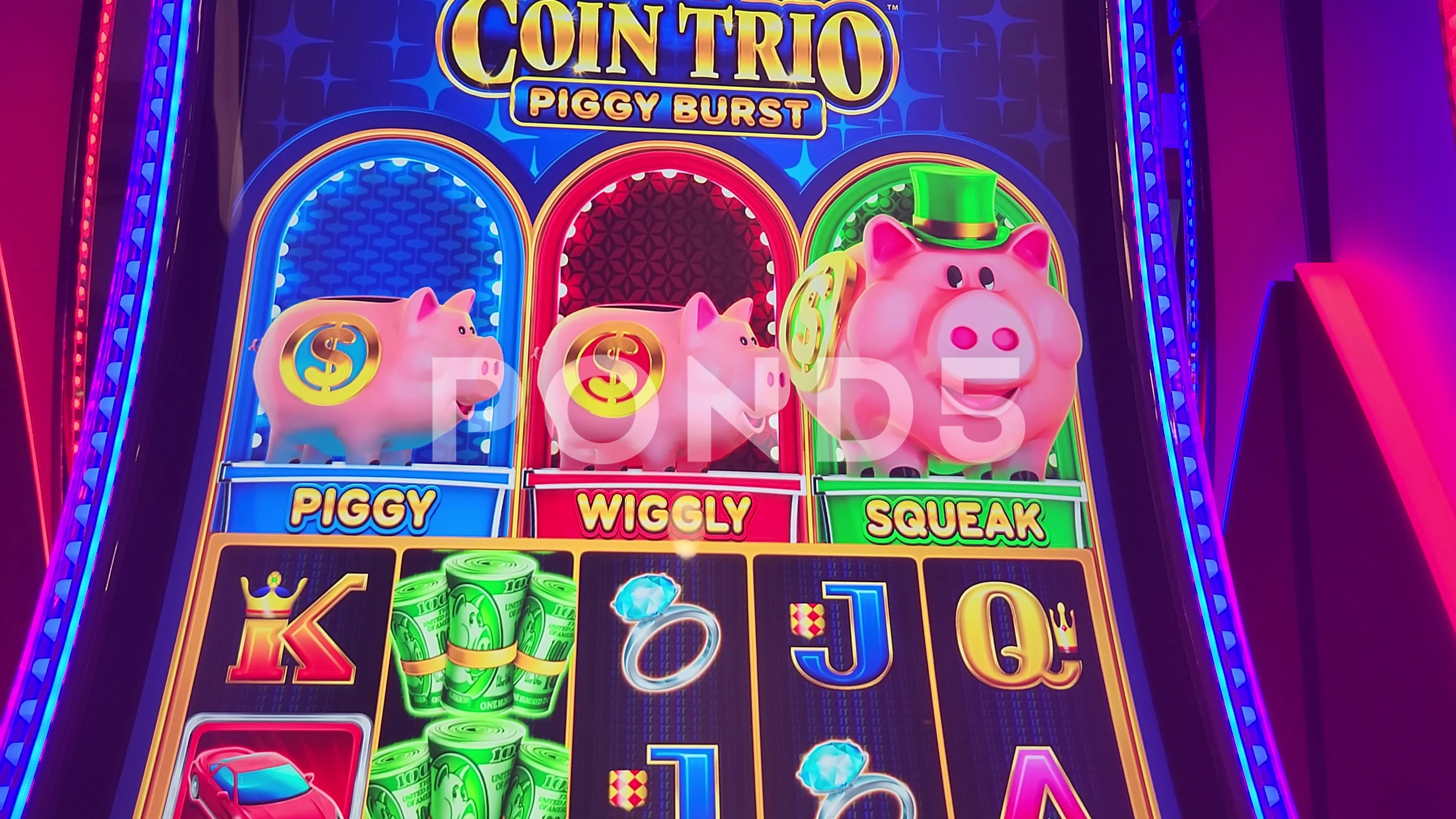 Slot Machine Casino Games Coin Trio Piggy Bonus