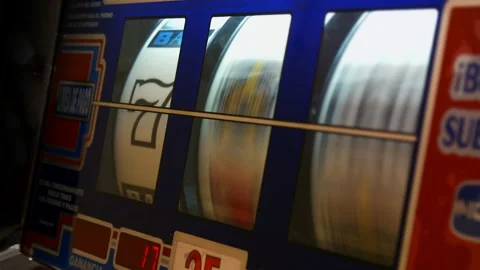 Slot machine Casino spin reels 4K Stock Footage