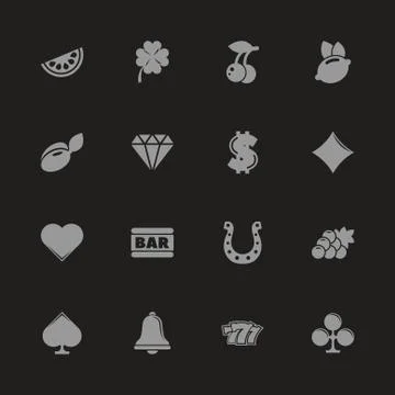 Slot Machine - Flat Vector Icons Stock Illustration