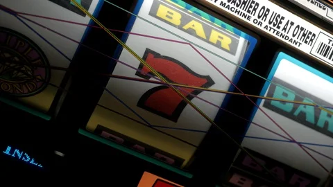Slot Machine Stock Footage 128096351