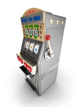 A slot machine, gamble machine. 3D illustration Stock Illustration