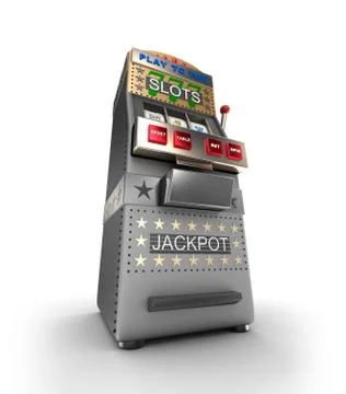 A slot machine, gamble machine. 3D illustration Illustrazione stock