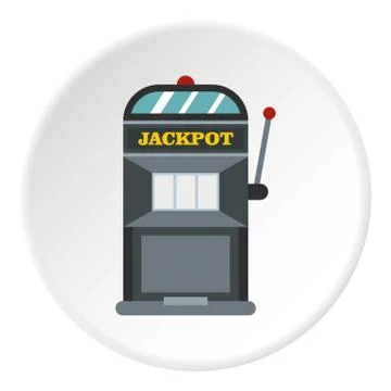 Slot machine icon circle Illustrazione stock