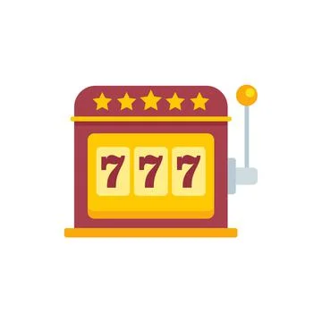 Slot machine icon flat isolated vector 스톡 일러스트