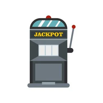 Slot machine icon, flat style 스톡 일러스트